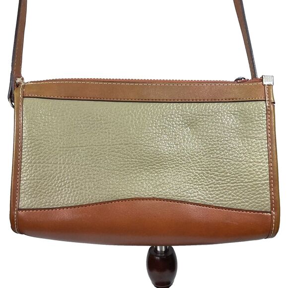 VTG Dooney & Bourke -Taupe -All-Weather -Leather Crossbody Bag/Handbag/Purse USA - Picture 4 of 16